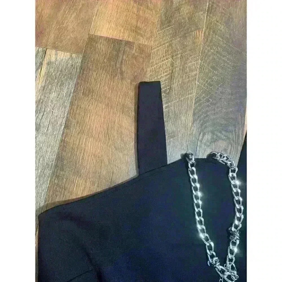 MICHAEL KORS Women’s Black Chain Sleeveless Sheath Dress NWT 140$ Size M - Picture 6 of 8